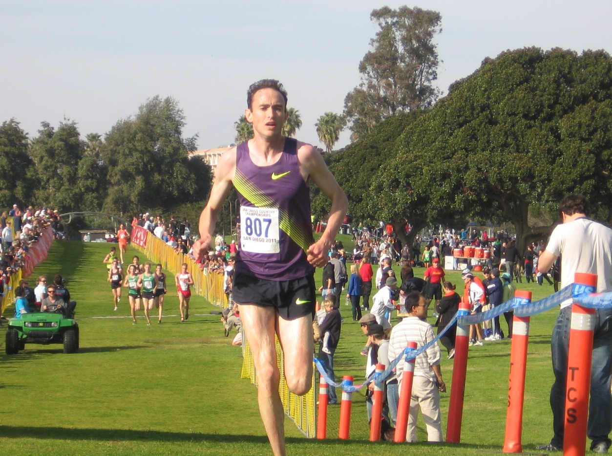 Brent Vaughn leading at the 2011 U.S. Cross Country Championships